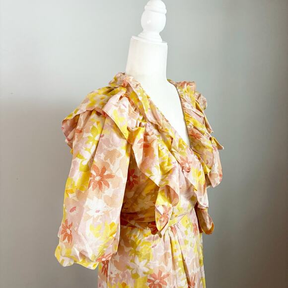 Magali Pascal Maddie Mini Dress Large Yellow NWT - Picture 4 of 10